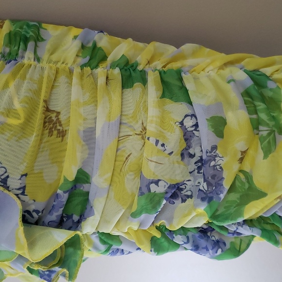 ZARA Tulle floral mini dress - Picture 5 of 9